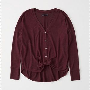 Abercrombie & Fitch Cozy Tie Front Button Up